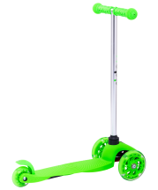 Самокат 3-колесный Zippy 3D, 120/80 мм, зеленый