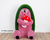 Топиари ежик Лори, H=120 см, газон Deluxe+Eco