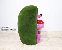 Топиари ежик Лори, H=120 см, газон Deluxe+Eco