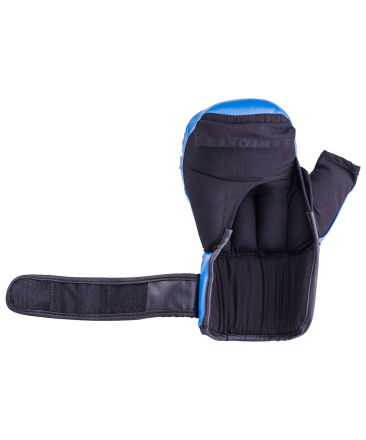 Перчатки для рукопашного боя HSIF RF3208, 8oz, к/з, синий, фото 5