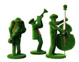 Топиари композиция музыканты звезды - Дэвис, Витуш, Гаррет - газон Deluxе, фото 1