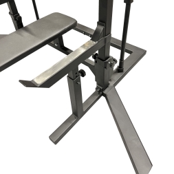 Соревновательная домкратная стойка для пауэрлифтинга со скамьей и страховочными упорами, фото 4 Соревновательная домкратная стойка для пауэрлифтинга со скамьей и страховочными упорами, фото 4