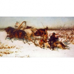 Нарды + Шашки Тульские &quot;Зимняя Охота&quot; средние