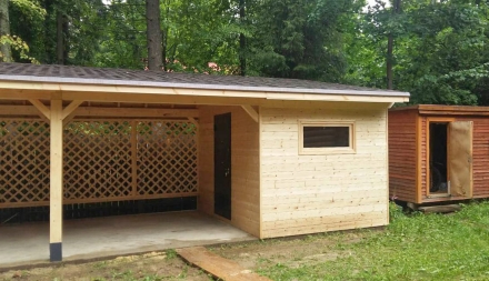 Навес для машин с хозблоком ТРУВИЛЬ Премиум комплектация, фото 3