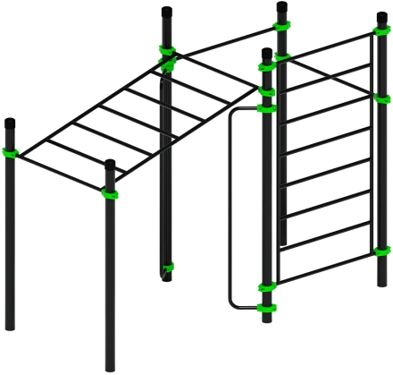 Воркаут ЛОВ 89 зеленый ВТ 101.12-02, фото 1
