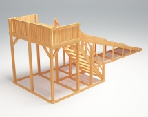 Зимняя деревянная горка “Зима wood”-6