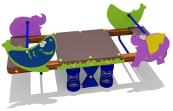 Качели-балансир двойные на пружинах 04658 для детской площадки Качели-балансир двойные на пружинах 04658 для детской площадки