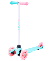 Самокат 3-колесный Zippy 3D, 120/80 мм, мятный