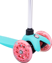 Самокат 3-колесный Zippy 3D, 120/80 мм, мятный