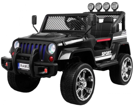 Детский электромобиль Black Jeep 4WD 12V - S2388, фото 1
