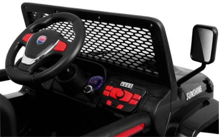 Детский электромобиль Black Jeep 4WD 12V - S2388, фото 5