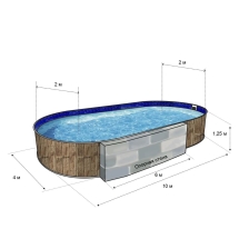 Бассейн Лагуна 10,0х5,0х1,25 м (Принт)