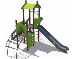 Детский игровой комплекс с металлическим скатом Н-1500 и лазом ДИО 04116, фото 2