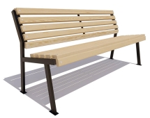 Скамейка парковая Ретро без подлокотников, лиственница 1,8 м Скамейка парковая Ретро без подлокотников, лиственница 1,8 м