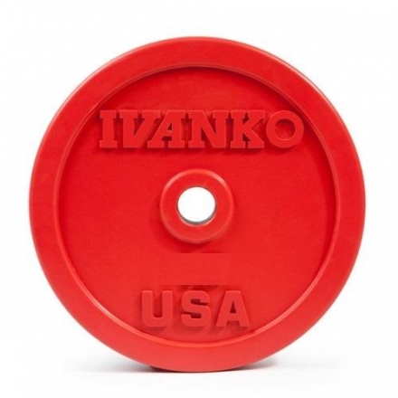 Бампированный обрезиненный диск IVANKO OBP-25KG (25 кг), фото 1