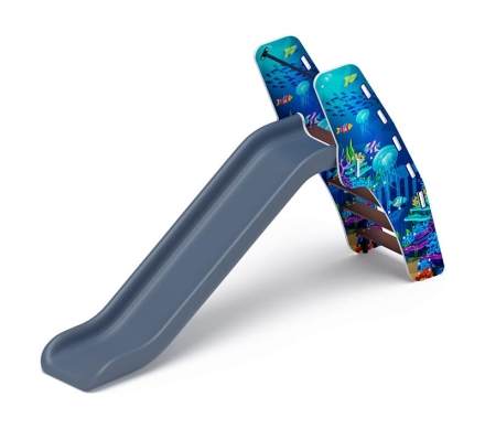 Горка пластиковая - ИО 42.01.01-07 - (серый скат) H=1200 (Морской), фото 1