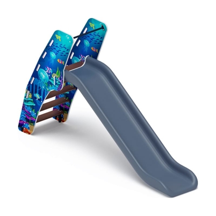 Горка пластиковая - ИО 42.01.01-07 - (серый скат) H=1200 (Морской), фото 2