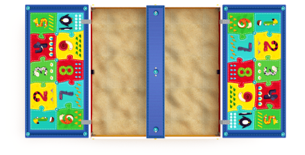 Песочница с крышкой средняя (Арифметика) - ИО 5.01.11-03, фото 3