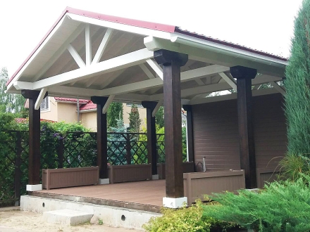 Деревянный навес КЕМБРИДЖ Базовая комплектация, фото 1