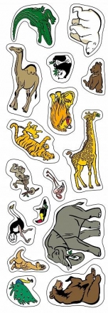 Игра с волшебными наклейками "Зоопарк" (2 поля с наклейками), фото 3