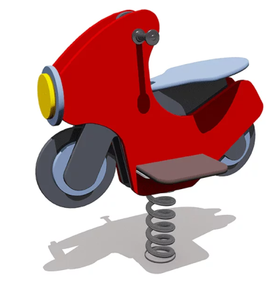 Качалка Мотоцикл ВСТ 5755 на 1 пружине для детской площадки, фото 2