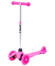 Самокат 3-колесный Zippy 3D, 120/80 мм, розовый