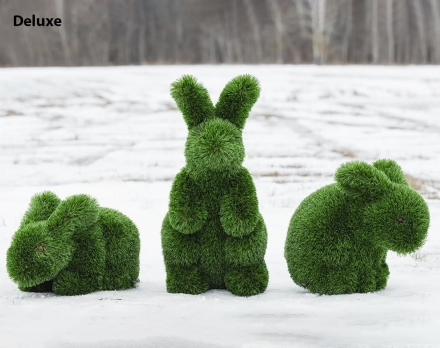 Топиари композиция Зайцы, 3шт. - газон Eco, фото 2