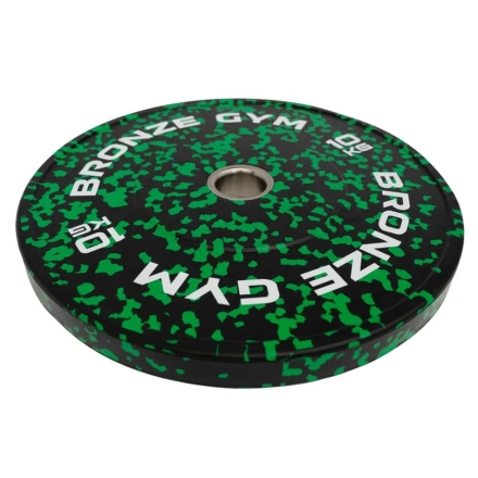 Диск бамперный BRONZE GYM камуфляж зеленый 10 кг, фото 2