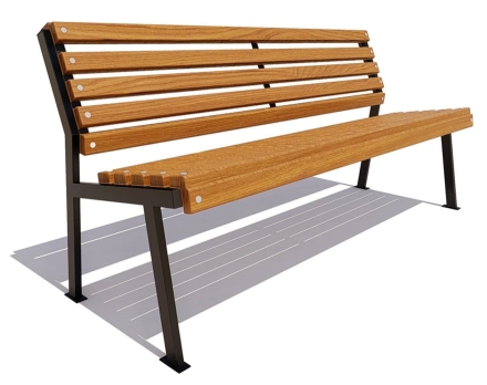 Скамейка парковая Ретро без подлокотников, лиственница 1,5 м, фото 3