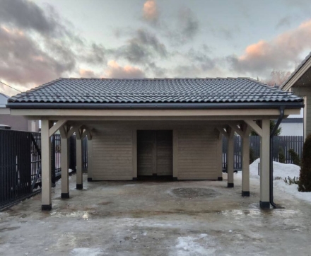 Навес для машин с хозблоком ВИСМАР Базовая комплектация, фото 3