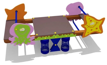 Качели-балансир двойные на пружинах 04656 для детской площадки, фото 1