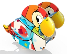 Качели на пружине «Попугай», паттерн "Фэртази" КЧ035.02 Качели на пружине «Попугай», паттерн "Фэртази" КЧ035.02