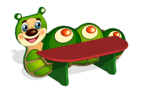 Лавочка Гусеничка 2 МФ-25Х двойная для детской площадки Лавочка Гусеничка 2 МФ-25Х двойная для детской площадки