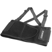 Суппорт поясницы "TORRES", размер M, полиэстер, черный, обхват талии до 93 см