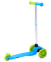 Самокат 3-колесный Zippy 3D, 120/80 мм, синий