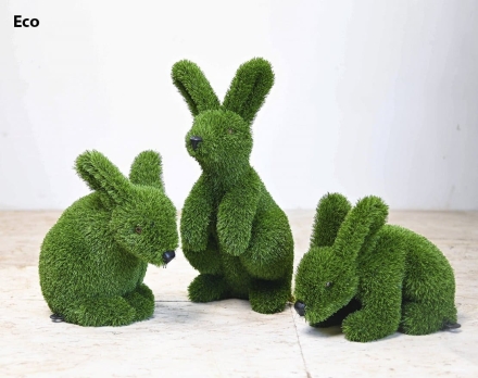 Топиари композиция Зайцы, 3шт. - газон Deluxe, фото 2