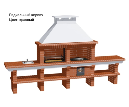 Печь Аристократ 736 Прямоугольный кирпич коричневый, фото 9