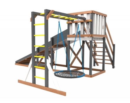 Деревянная зимняя горка Сорбет Мята №2 с рукоходом и гнездом, фото 3