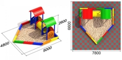Песочный дворик 6 для детской площадки, фото 3