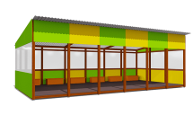 Теневой навес Классика ВСТ 1517/1 40 м2 для улицы Теневой навес Классика ВСТ 1517/1 40 м2 для улицы