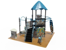 Горка детская с лоппингом и беговым барабаном, фото-мотивы "Москва" ГР005.02.10