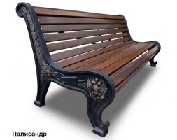 Скамейка чугунная Патриот, Лиственница 2,0 м, фото 4