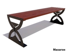 Парковая скамейка Часы, Сосна 2 м Парковая скамейка Часы, Сосна 2 м