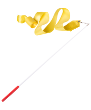 Лента для художественной гимнастики AGR-201 6м, с палочкой 56 см, желтый Лента для художественной гимнастики AGR-201 6м, с палочкой 56 см, желтый