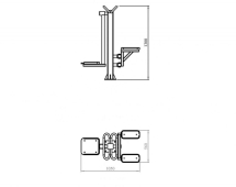 Уличный тренажер TORUDA "Маятник + Степпер"