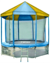 Батут OPTIFIT Like Blue 16ft 4,88 м с сине-желтой крышей Батут OPTIFIT Like Blue 16ft 4,88 м с сине-желтой крышей