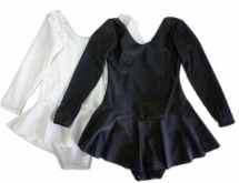 Купальник гимнастический дет. с юб.белый р.M 0700