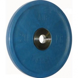 Диск BARBELL Евро-классик обрезиненный цветной, 20 кг.