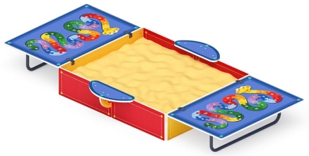 Песочница с крышкой средняя (Азбука) - ИО 5.01.11-05, фото 3