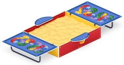 Песочница с крышкой средняя (Азбука) - ИО 5.01.11-05, фото 1